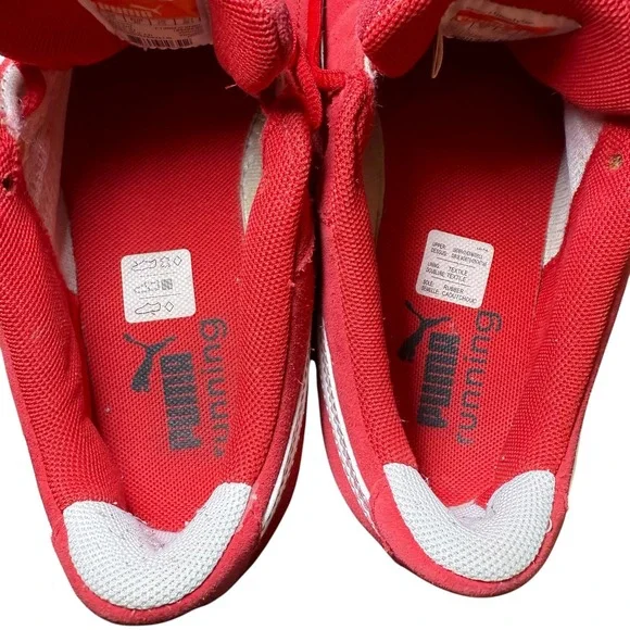 Puma Turin Red White Suede Running Shoe Men display picture 3